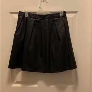 Black leather skirt